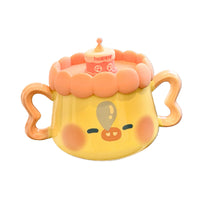 Cute Pig Ceramic Mug with Lid and Spoon, Large Capacity Coffee Water Cup for Girls