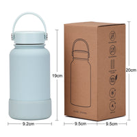 2026 New 650ml Stainless Steel Vacuum Insulated Water Bottle, Portable Outdoor Sports Flask with Wide Mouth