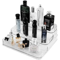 Acrylic 3-Tier Perfume Organizer Display Stand for Small Samples and Cosmetics