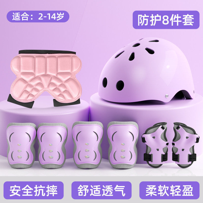 Kids' Protective Gear Set for Cycling, Skateboarding, and Rollerblading - Helmet, Knee, and Elbow Pads