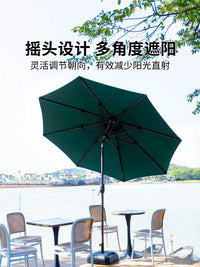 Outdoor Patio Umbrella with Tilt Function and Water-Filled Base, UV Protection Sunshade for Garden, Balcony, and Market Stalls