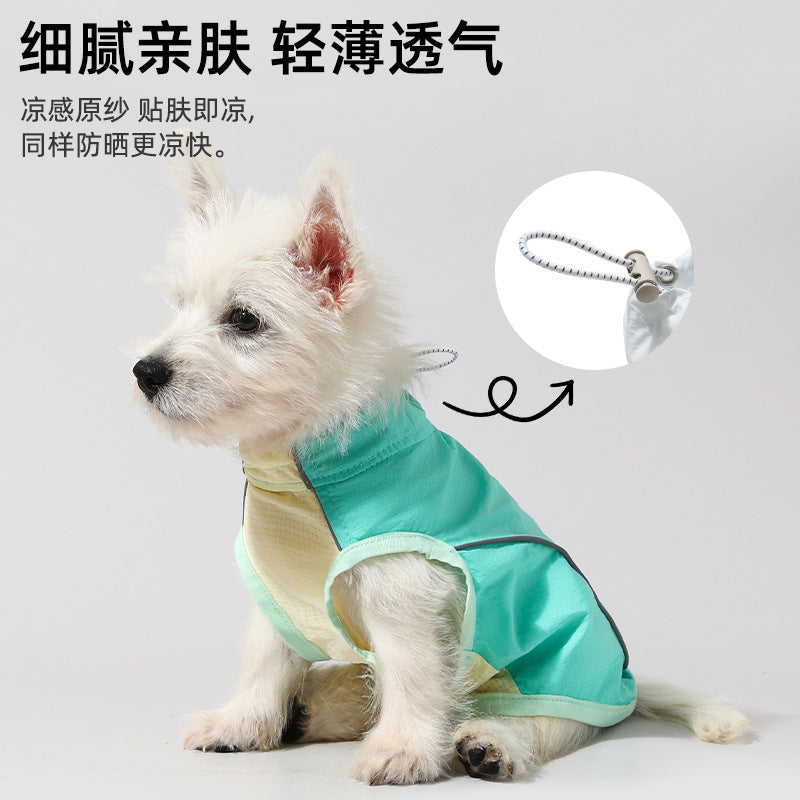 Pet Cooling Vest for Dogs, Reflective Sun Protection, Thin Breathable Summer Shirt for Small, Medium, and Large Breeds