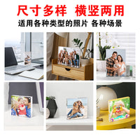Acrylic Magnetic Photo Frame Double-Sided Display for 4x6, 5x7, 8x10 Inch Photos