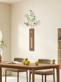 3D Sandstone Wall Decor with Faux Greenery for Dining Room & Hallway