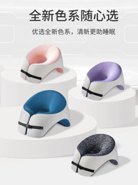 U-Shaped Memory Foam Travel Pillow for Neck Support and Napping