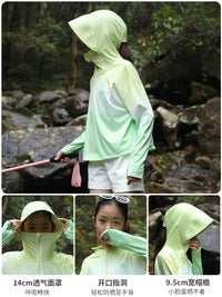 Kids' UV Protection Hoodie Jacket Lightweight Sun Protection Coat for Boys and Girls