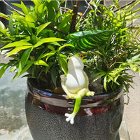Leaf Shade Frog Garden Statue for Outdoor Patio Pond Aquarium Micro Landscape Decor
