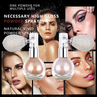 Glitter Highlight Spray for Body and Hair, Shimmering Pearl Powder Spray