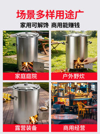 Portable Outdoor Charcoal Rotisserie Grill for Chicken and Duck Roasting