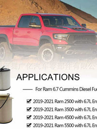 Diesel Fuel Filter Water Separator for RAM Trucks