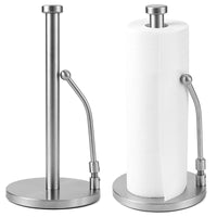 Stainless Steel Vertical Paper Towel Holder with Stable Base for Kitchen Countertop