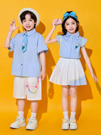 Kids' Performance Cheerleading Uniform Set for School Sports Day and Chorus