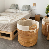 Nordic Woven Laundry Hamper Storage Basket for Clothes and Toys