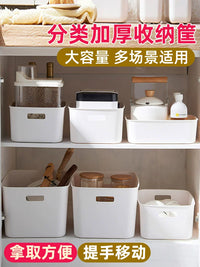 Lidded Storage Bins for Cosmetics, Snacks, and Sundries - Desktop & Bathroom Organizer