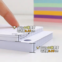 American Style Loose-Leaf Index Cards with Storage Box, 200g Thick Lined Memo Cards for Study & Office