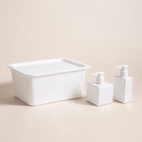 Stackable Plastic Storage Bins with Lids for Pantry, Cabinets, and Drawers