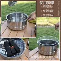 Portable Disposable BBQ Grill Set for Outdoor Camping and Home Use