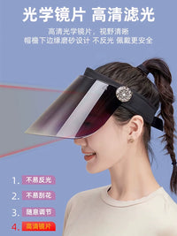UV Protection Sun Visor with Full Face Shield for Cycling and Outdoor Activities