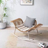 Outdoor Rattan Rocking Chair with Cushions for Living Room Balcony Garden