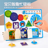 Montessori Busy Board for Toddlers, Educational Activity Toy for 1-3 Year Old Boys and Girls