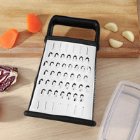 9-inch Stainless Steel 4-Sided Grater with Storage Container for Vegetables and Fruits