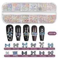 Nail Art Rhinestones and Pearl Shell Flakes for Manicure Decoration