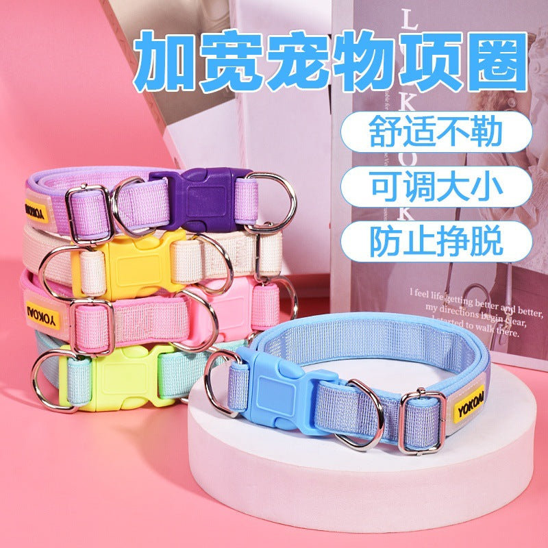 Pet Dog Collar for Small to Medium Dogs, Adjustable Nylon Neck Collar for Walking and Training