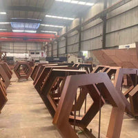 Weathering Steel Garden Edging Planter Box Acid-Resistant Curved Landscape Border