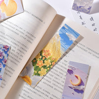 30-Pack Oil Painting Bookmark Set, Artistic Paper Cards for Students & Gifts
