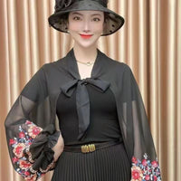 Embroidered Shawl Arm Sleeves for Women - UV Protection Breathable Summer Outdoor Cycling Wrap