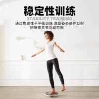 Non-Slip Round Wooden Balance Board for Ankle Rehabilitation, Leg Shaping, and Waist Slimming Fitness Training