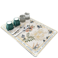 Diatomaceous Earth Absorbent Mat for Kitchen Countertops, Bar, and Dining Tables - Non-Slip & Wear-Resistant