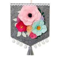 DIY Non-Woven Fabric Floral Wall Hanging Storage Bag Craft Kit