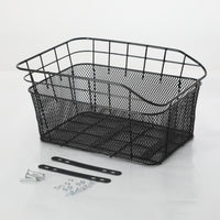 Bicycle Rear Basket Thickened Iron Wire Mesh Basket for Electric Bikes with Mounting Hardware