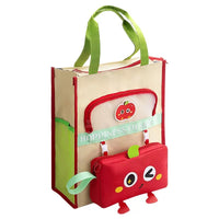Cute Cartoon Student Tote Bag for Tutoring and Document Storage
