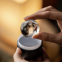 Glass Moon Rabbit Lid Holder Tea Pet for Gaiwan Teapot