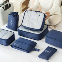 7-Piece Travel Organizer Set for Luggage, Clothes, and Shoes - Large Capacity Portable Storage Bags