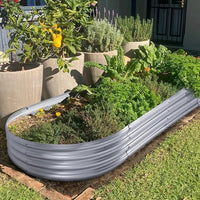 Galvanized Metal Raised Garden Bed Kit Outdoor Planter Box for Yard Patio