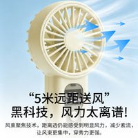 Portable USB Rechargeable Handheld Fan with Lanyard for Outdoor Use