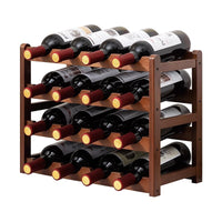 Bamboo Wine Rack Countertop Display Holder for Multiple Bottles