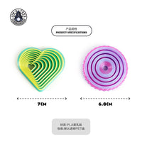 3D Printed Fractal Fidget Toy Heart-shaped Stress Relief Hexagon