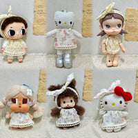 Tatava 10cm Doll Retro Gauze Dress and Headscarf Set for BJD Dolls