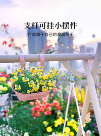 Purple Leaf Outdoor Swing Chair Villa Garden Double Swing for Patio Yard Balcony