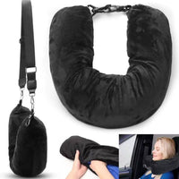 Travel U-Shaped Neck Pillow Cover with Storage Bag for Clothes, Portable for Flights