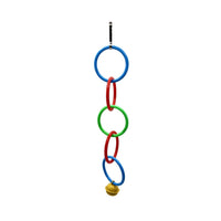 Bird Parrot Chew Toy Colorful Plastic Ring Chain Swing for Cages