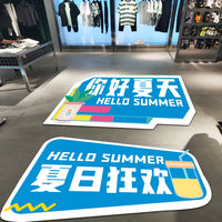 Summer Theme Floor Decals for Retail Stores and Event Decoration