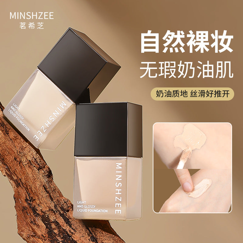 Mingxizhi Long-Lasting Waterproof Moisturizing Foundation Liquid for Flawless Skin, 10ml