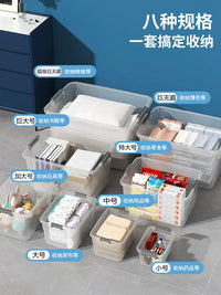 Extra Large Clear Plastic Storage Box with Lid for Clothes Toys Snacks