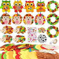 Halloween Thanksgiving Fall Leaves Wall Decals for Kids' DIY Crafts