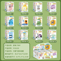 Mini Home Appliance Building Blocks Set - TV, Refrigerator, Coffee Machine, Rice Cooker Assembly Model for Kids